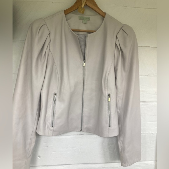 Ryegrass NWOT Soft leather jacket puff sleeves size medium Danier Dkny - Picture 2 of 11